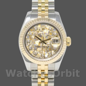 Replique Rolex Datejust-179173 pour femme, 26mm, Jubilee Crystal Grey & Champagne Dial, Lady Grey