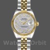 Replique Rolex Datejust-179173, 26mm, Meteorite Grey Cadran diamanté, lunette cannelée, Lady Meteorite Grey pour femme