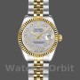 Replique Rolex Datejust-179173, 26mm, Meteorite Grey Cadran diamanté, lunette cannelée, Lady Meteorite Grey pour femme