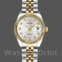 Replique Rolex Datejust-179173, 26mm, cadran diamant Jubilé argenté, lunette cannelée, Lady Silver pour femme
