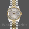 Replique Rolex Datejust-179173 pour femme, 26 mm, cadran chiffres romains argent, Lady Silver