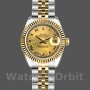 Replique Rolex Datejust-179173, 26mm, cadran champagne Sunbeam, lunette cannelée, Lady Champagne pour femme