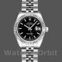 Replique Rolex Datejust-179174 pour femme, 26mm, cadran index noir, lunette cannelée, Lady Black
