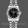 Replique Rolex Datejust-179174 pour femme, 26 mm, cadran romain noir, lunette cannelée, Lady Black
