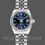 Replique Rolex Datejust-179174 pour femme, 26mm, cadran index bleu, lunette cannelée, Lady Blue