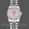 Replique Rolex Datejust-179174, 26mm, cadran nacre rose, lunette cannelée, Lady MOP pour femme