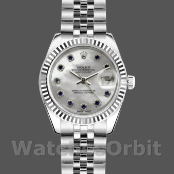 Replique Rolex Datejust-179174, 26mm, cadran blanc nacre, Lady MOP pour femme