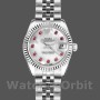 Replique Rolex Datejust-179174, 26mm, cadran blanc nacre, lunette cannelée, Lady MOP pour femme