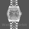 Replique Rolex Datejust-179174, 26mm, cadran diamant gris rhodium, lunette cannelée, Lady Grey, pour femme