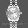 Replique Rolex Datejust-179174, 26mm, cadran argenté à diamants, lunette cannelée, Lady Silver pour femme