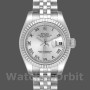 Replique Rolex Datejust-179174 pour femme, 26mm, cadran romain argenté, lunette cannelée, Lady Silver
