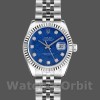 Replique Rolex Datejust-179174, 26mm, cadran diamant Sodalite, lunette cannelée, Lady Blue, pour femme