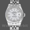 Replique Rolex Datejust-179174 pour femme, 26mm, cadran index blanc, lunette cannelée, Lady White