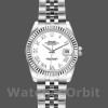 Replique Rolex Datejust-179174 pour femme, 26 mm, cadran romain blanc, lunette cannelée, Lady White