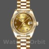Replique Rolex Datejust-179178, 26mm, or jaune, cadran champagne diamants, Lady Champagne pour femme
