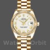 Replique Rolex Datejust-179178 pour femme, 26 mm, or jaune, cadran romain blanc, Lady White