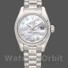 Replique Rolex Datejust-179179, 26mm, nacre, cadran diamant, lunette cannelée, Lady MOP pour femme