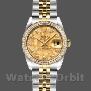 Replique Rolex Datejust-179383, 26mm, Crystal Gold Dust Champagne Dial, Lady Champagne pour femme