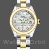 Replique Rolex Datejust-279163, 28mm, nacre, cadran diamant, lunette bombée, Lady MOP pour femme