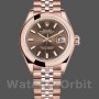 Replique Rolex Datejust-279165 pour femme, 28mm, cadran brun chocolat, lunette bombée, Lady brun chocolat