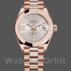 Replique Rolex Datejust-279165, 28mm, Sundust, cadran diamants, lunette bombée, Lady Sundust pour femme