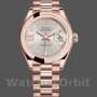 Replique Rolex Datejust-279165, 28mm, Sundust, cadran diamants, lunette bombée, Lady Sundust pour femme