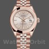 Replique Rolex Datejust-279165, 28mm, Sundust, cadran indexé, lunette bombée, Lady Sundust pour femme