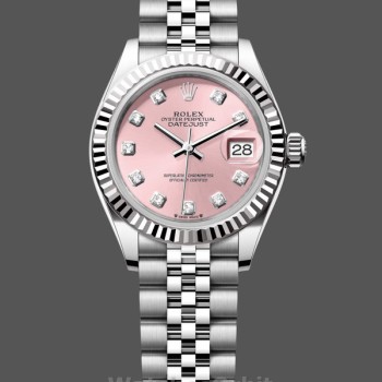 Replique Rolex Datejust-279174, 28mm, acier inoxydable, cadran diamant rose, Lady Pink pour femme