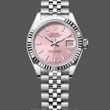 Replique Rolex Datejust-279174 pour femme, 28 mm, acier inoxydable, cadran indexé rose, Lady Pink