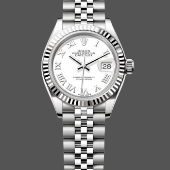 Replique Rolex Datejust-279174 pour femme, 28 mm, acier inoxydable, cadran romain argenté, Lady Silver