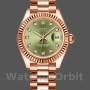 Replique Rolex Datejust-279175, 28mm, Vert olive, cadran diamanté, lunette cannelée, Lady Olive Green pour femme