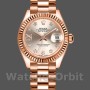 Replique Rolex Datejust-279175, 28mm, Sundust, cadran diamants, lunette cannelée, Lady Sundust pour femme