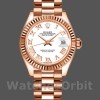 Replique Rolex Datejust-279175 pour femme, 28 mm, cadran blanc à chiffres romains, lunette cannelée, Lady White