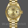 Replique Rolex Datejust 279178-28mm, cadran champagne, lunette cannelée, Lady Champagne pour femme