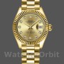 Replique Rolex Datejust 279178-28mm, cadran champagne, lunette cannelée, Lady Champagne pour femme