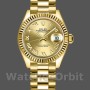 Replique Rolex Datejust 279178-28mm, cadran romain champagne, lunette cannelée, Lady Champagne pour femme