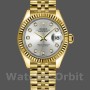 Replique Rolex Datejust 279178-28mm, or jaune, cadran argenté à diamants, Lady Silver pour femme
