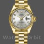 Replique Rolex Datejust-279178 pour femme, 28 mm, or jaune, cadran argenté avec marques de diamants, lunette cannelée, Lady Silver
