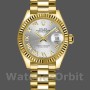 Replique Rolex Datejust-279178 pour femme, 28 mm, or jaune, cadran romain argenté, lunette cannelée, Lady Silver