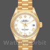Replique Rolex Datejust-279178 pour femme, 28 mm, or jaune, cadran romain blanc, lunette cannelée, Lady White