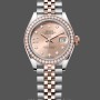 Replique Rolex Datejust 28-m279381RBR pour femme, Oystersteel & or Everose, Cadran or rose pour femme