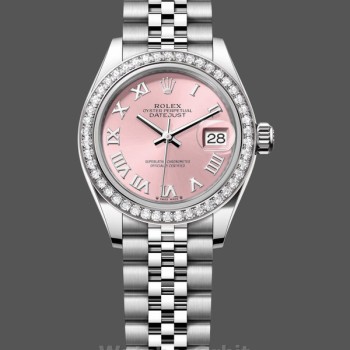 Replique Rolex Datejust 28mm Pink Roman Jubilee Dial Femmes - 279384RBR 0005 Pink Dial