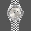 Replique Rolex Datejust 28-m279384RBR pour femme, Cadran argenté, Lunette diamantée, Cadran argenté pour femme