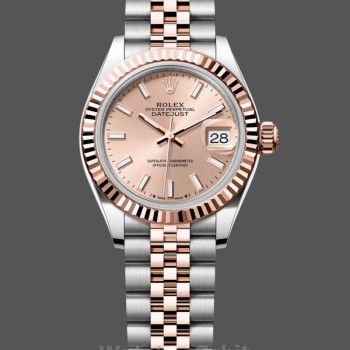 Replique Femmes Rolex Datejust 28mm Everose Gold Rose Dial m279171 0023 Jubilee Lady Rose Gold Dial