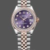 Replique Rolex Datejust 28-m279381rbr 0015, or Everose, diamant aubergine, cadran violet pour femme, pour femmes