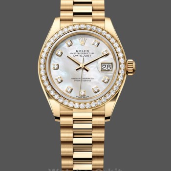 Replique Rolex Datejust 28mm MOP Dial Or Jaune Femme - M279138RBR 0015 MOP Dial