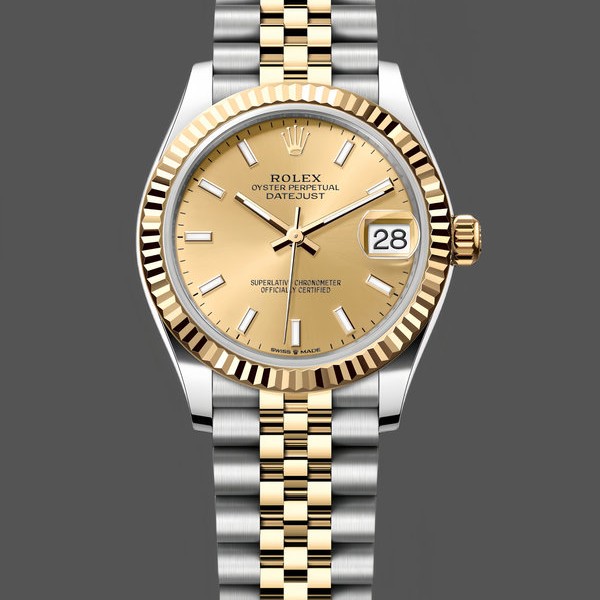 Replique Rolex Datejust 31-278273 0014, cadran champagne, Cadran champagne pour femme