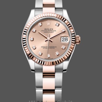 Replique Rolex Datejust 31-278271 0023, Femmes Cadran Rose Diamant, Cadran Or Rose Femmes