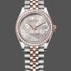 Replique Rolex Datejust 28-m279171 0017, index chocolat, acier et or rose, chocolat, pour femmes
