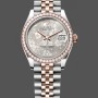 Replique Rolex Datejust 28-m279171 0017, index chocolat, acier et or rose, chocolat, pour femmes